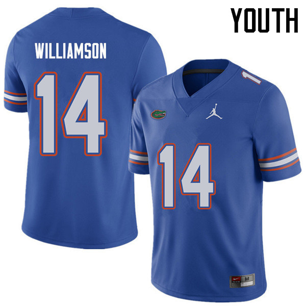 Jordan Brand Youth #14 Chris Williamson Florida Gators College Football Jerseys Sale-Royal - Click Image to Close